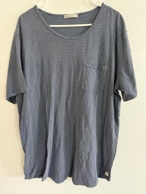 Marine Layer Heavy Slub Striped Tee Sz XL Cotton Nautical Beach
